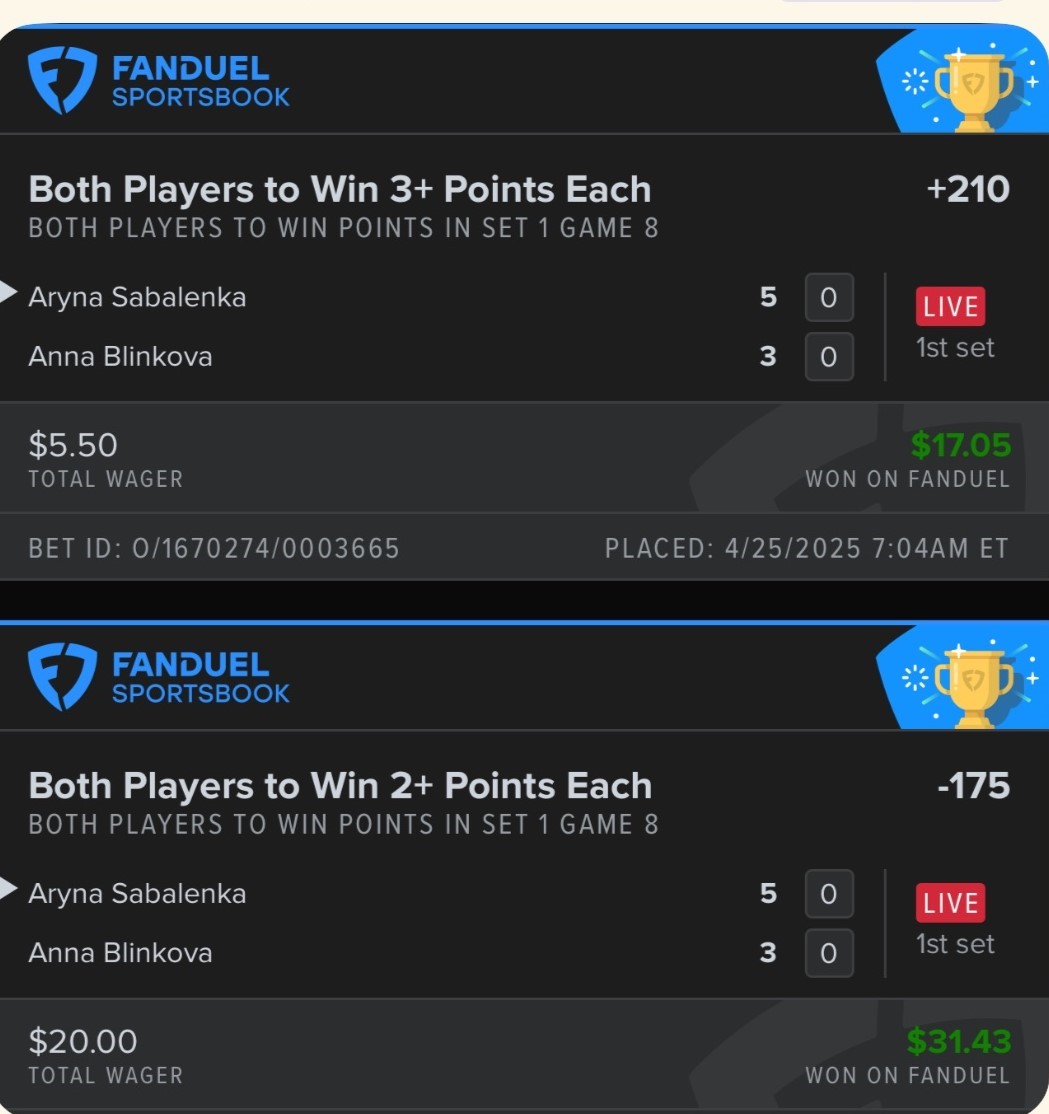Ladder example payouts